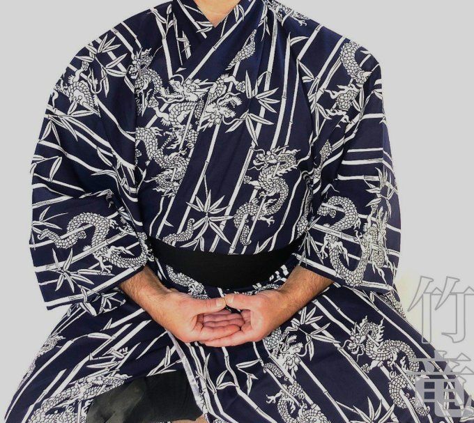 Yukata Take Ryu homme Taille  L/60" (170~180cm) Made in Japan