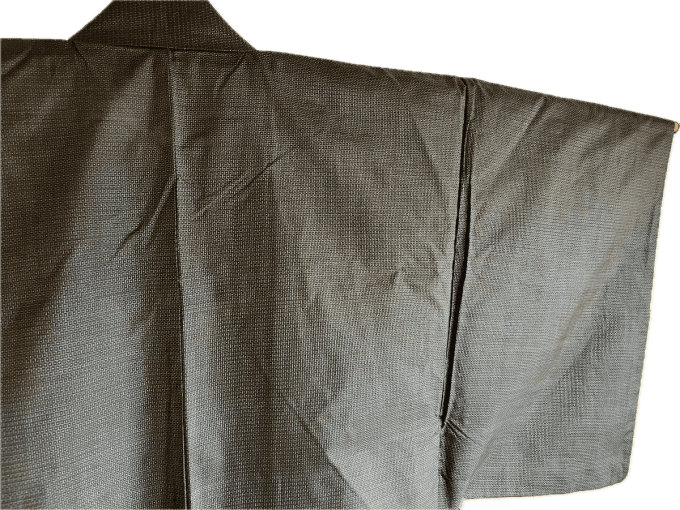 Kimono japonais traditionnel homme Soie Tsumugi Oshimai Kikko  04