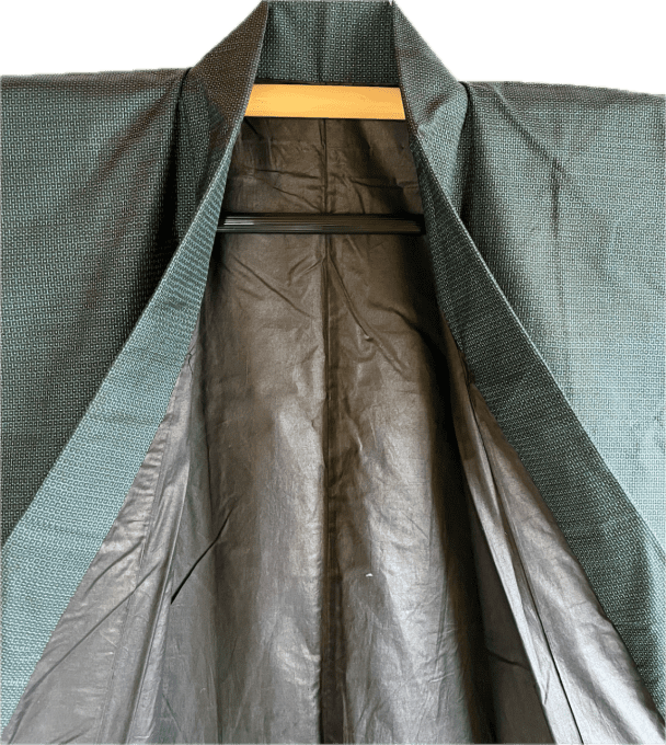 Kimono japonais traditionnel homme Soie Tsumugi Oshimai Kikko  04