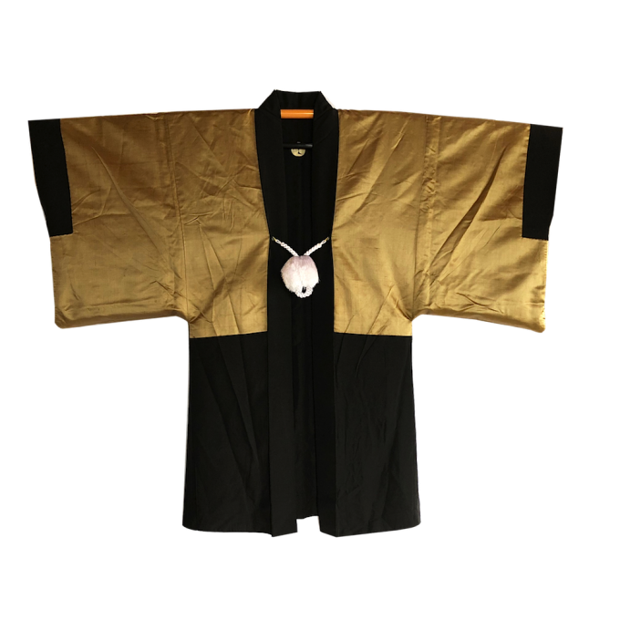 Ancien haori samourai Sakura Jinja Mitsu Tomoe Montsuki homme "Made in Japan"