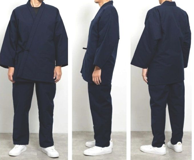Samue japonais Premium  Hiver coton bleu marine Fabriqué au Japon