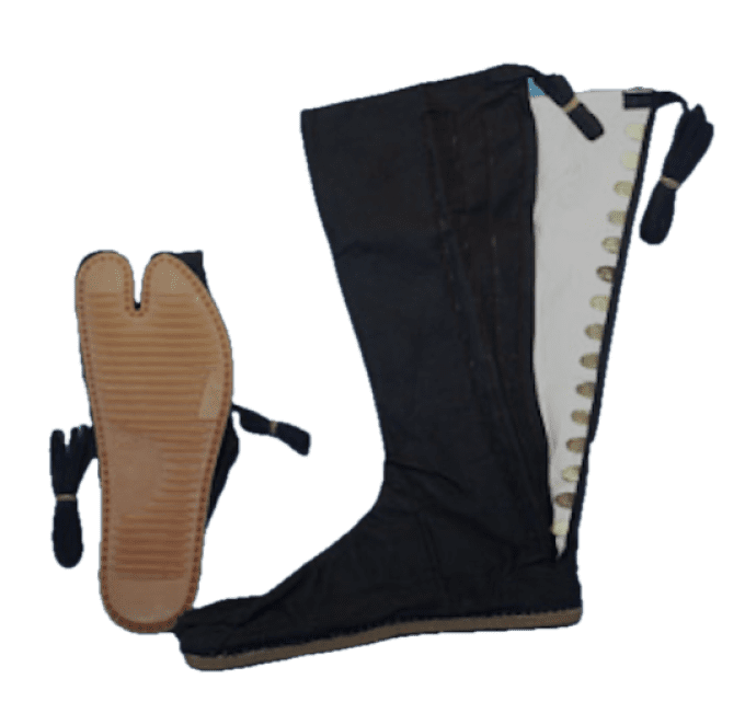 Jikatabi Ninja noir coton 15 Kohaze (Taille Haute) 