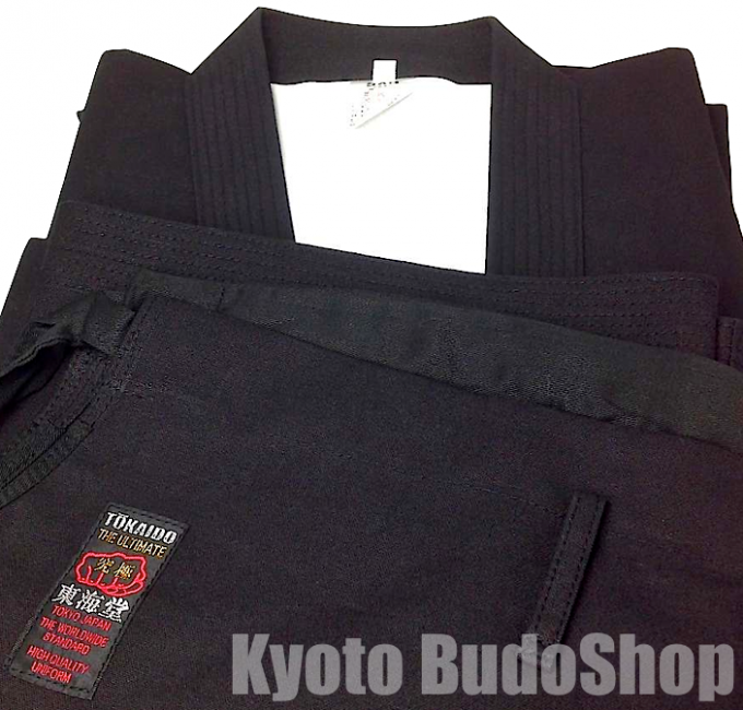 Luxe Ninjutsu / karate Gi Tokaido Sab Kongo noir coton taille 3.5 (155cm) HandMade in Japan