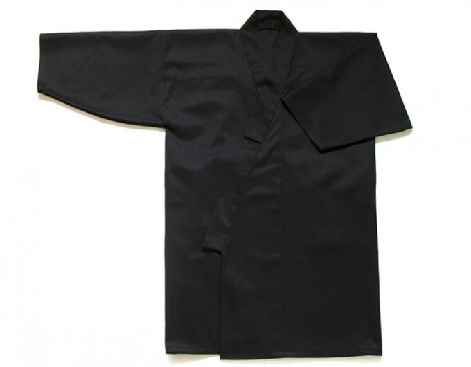 Luxe IaidoGi polyester noir Tozando Taille LL - HandMade In Kyoto Japan 