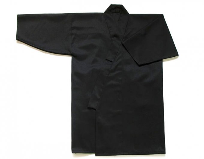 Luxe IaidoGi polyester noir Tozando Taille S - HandMade In Kyoto Japan