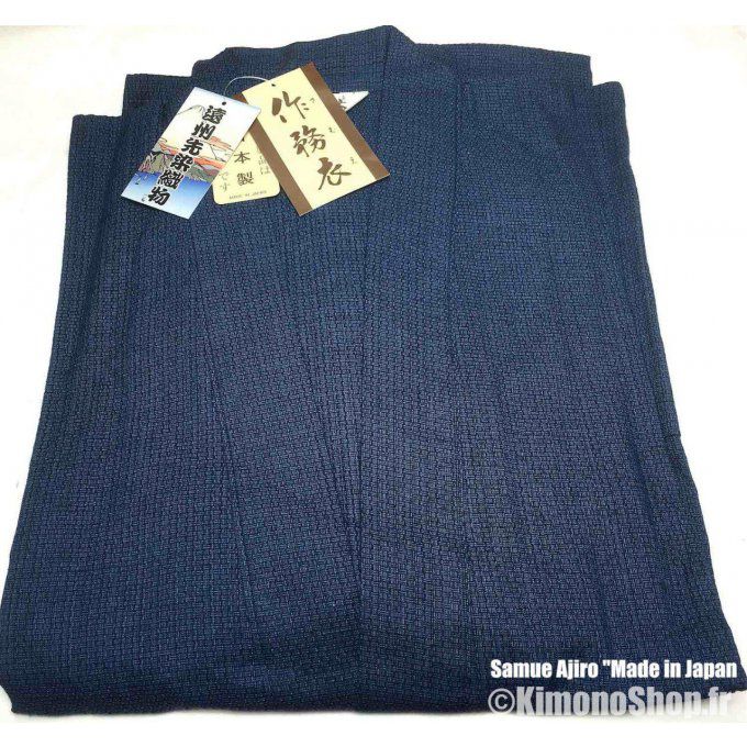 Samue Ajiro coton bleu marine Taille M "Made in Japan"