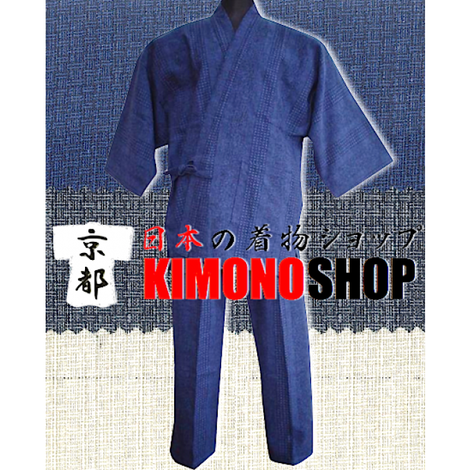 Samue Ajiro coton bleu marine Taille M "Made in Japan"