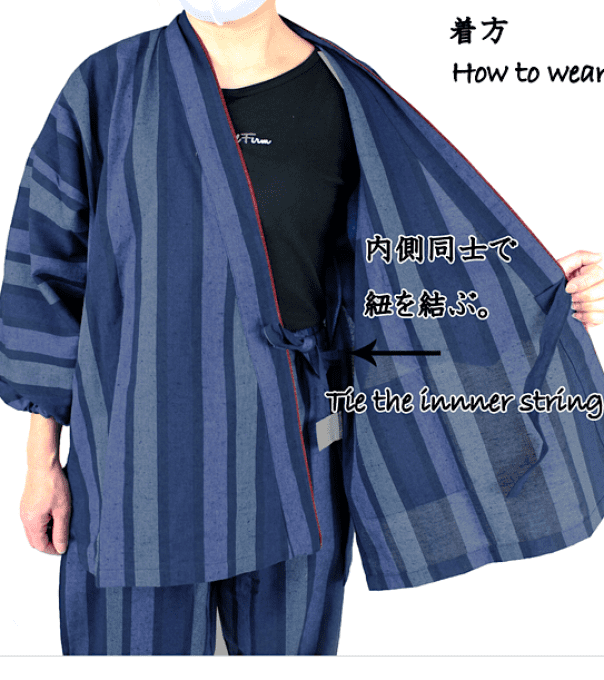 Samue Strip Standart coton bleu femme 