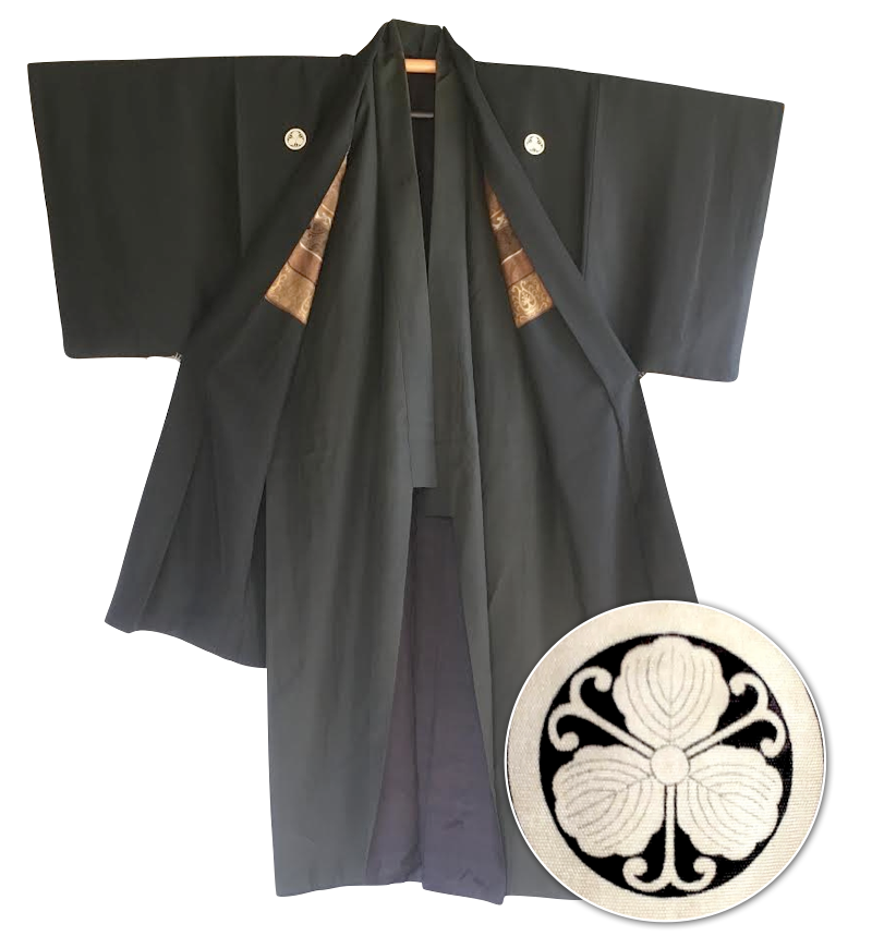 Les Hommes Japonais Traditionnel de KAKU OBI Gray Silk 100% Kimono Ceinture MADE IN JAPAN 