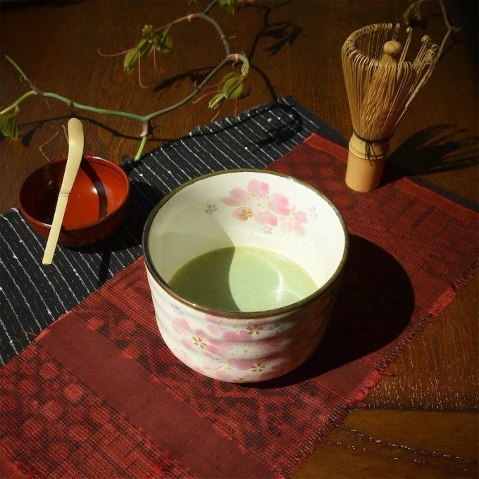 Set Matcha Sakura – Bol Chawan, Fouet Chasen & Cuillère Chashaku