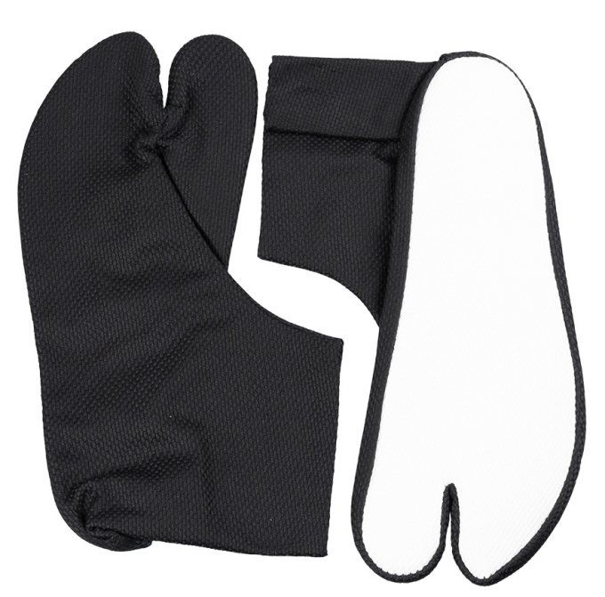 Tabi Sashiko noir coton 5 Kohaze Made in Japan
