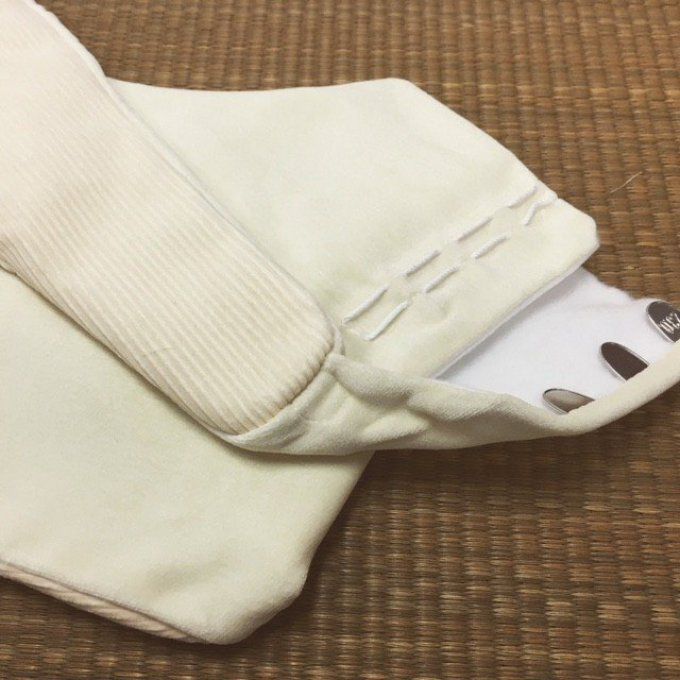 Luxe Tabi japonais hiver coton ivoire "Made in Japan" femme 