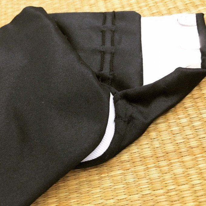 Tabi Shusu Hikari Ninja coton noir brillant 4 Kohaze Made in Japan"   