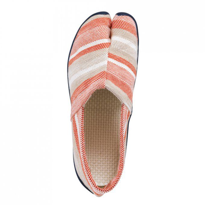 Nouveau Luxe chaussure Jikatabi TabiRela Akane orange "Made in Kurashiki Japan" 