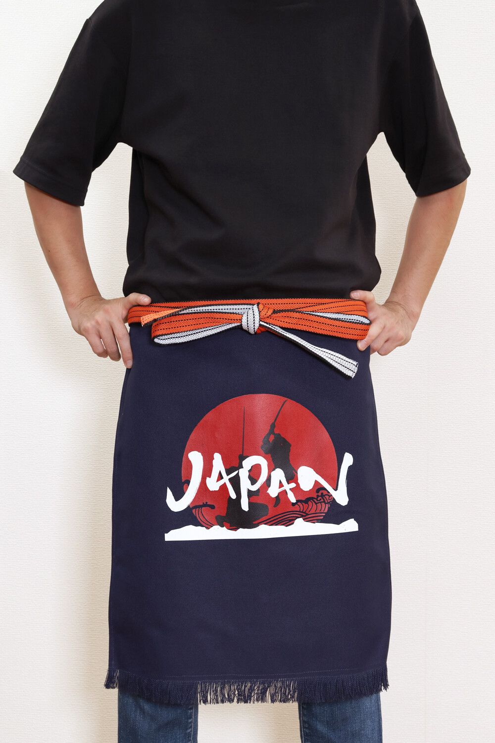 Tablier Japonais Traditionnel Maekake "Soleil levant"  – Made in Japan 
