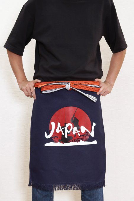 Tablier Japonais Traditionnel Maekake "Soleil levant"  – Made in Japan 