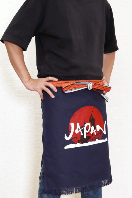 Tablier Japonais Traditionnel Maekake "Soleil levant"  – Made in Japan 
