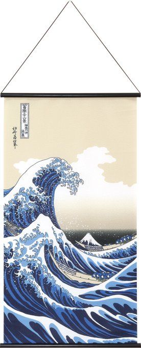 Tapisserie japonaise murale - La vague de Kanagawa - Hokusai - Made in Japan