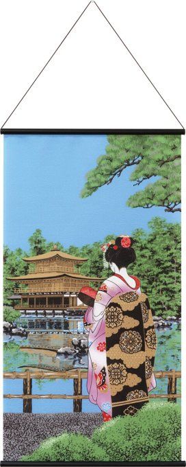 Tapisserie Japonaise Murale “Maiko Kinkakuji” Made in Japan