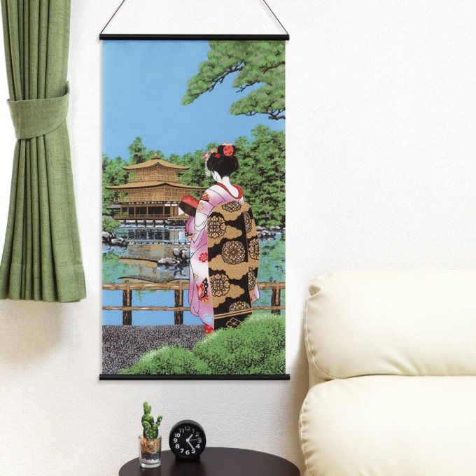 Tapisserie Japonaise Murale “Maiko Kinkakuji” Made in Japan