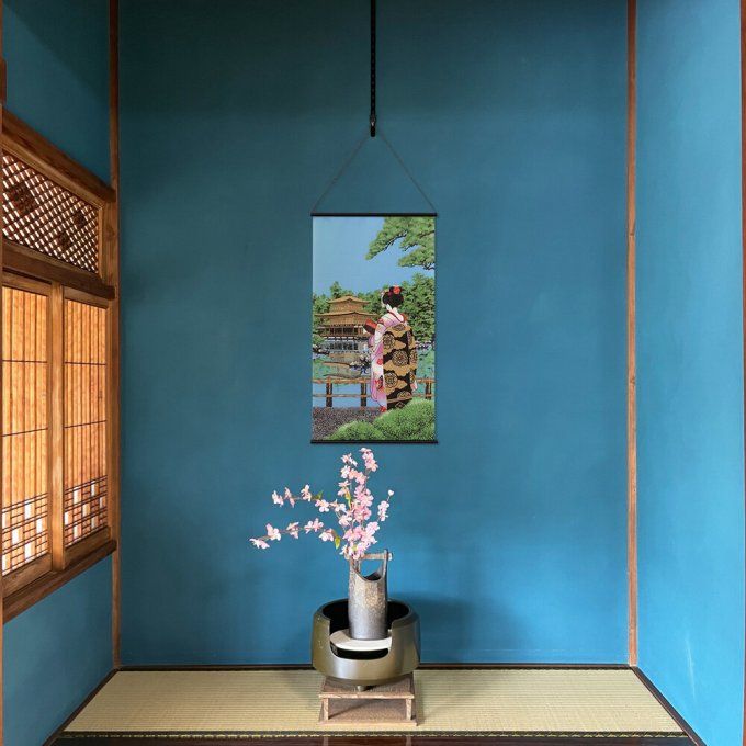 Tapisserie Japonaise Murale “Maiko Kinkakuji” Made in Japan