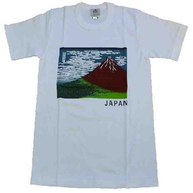 Tee shirt japonais Aka Fuji San (Fujiyama) Made in Kyoto Japan