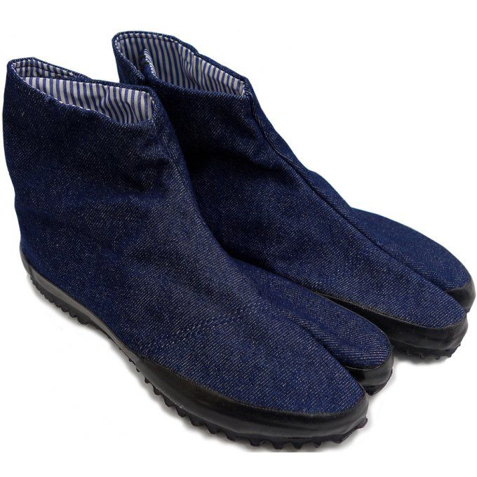 Jikatabi Denim Wamon bleu marine "HandMade in Japan" (Fait main au Japon) 