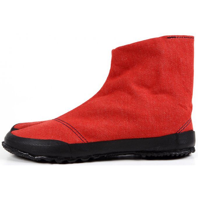 Jikatabi Denim Wamon rouge "HandMade in Japan" (Fait main au Japon)  