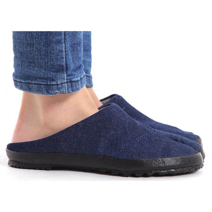Jikatabi TsuTsukake Denim bleu marine Wamon "HandMade in Japan" (Fait main au Japon)  