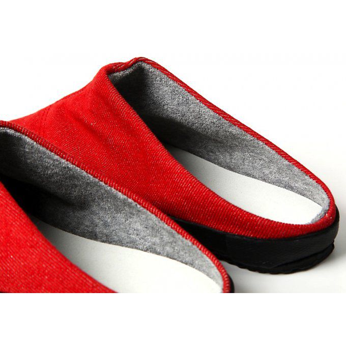Jikatabi TsuTsukake Denim rouge Wamon "HandMade in Japan" (Fait main au Japon) 