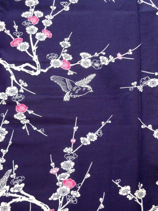 Yukata Ume fleur de prunier femme "Made in Japan" 