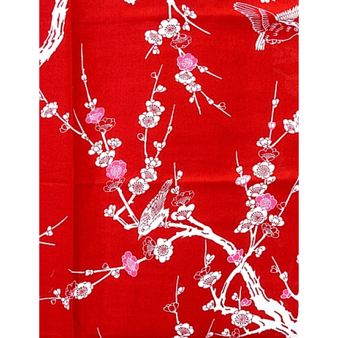 Yukata Ume rouge femme Taille:M (155cm~165cm) "Made in Japan"