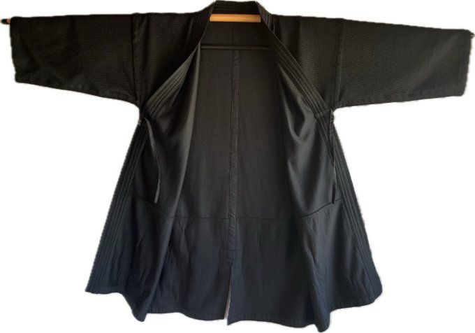 Veste de Kendō polyester Breeze Knit noir, type sashiko – Taille 4.5, idéale pour l’été