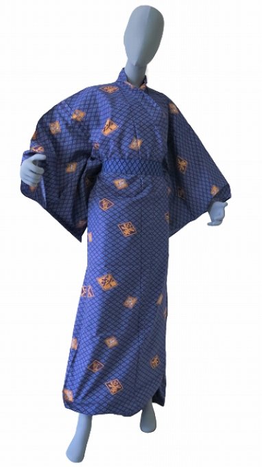 Yukata Hishimoji bleu homme