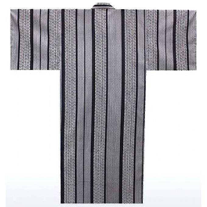 Yukata Geometric Design bleu marine homme Taille XL  "Made in Japan"