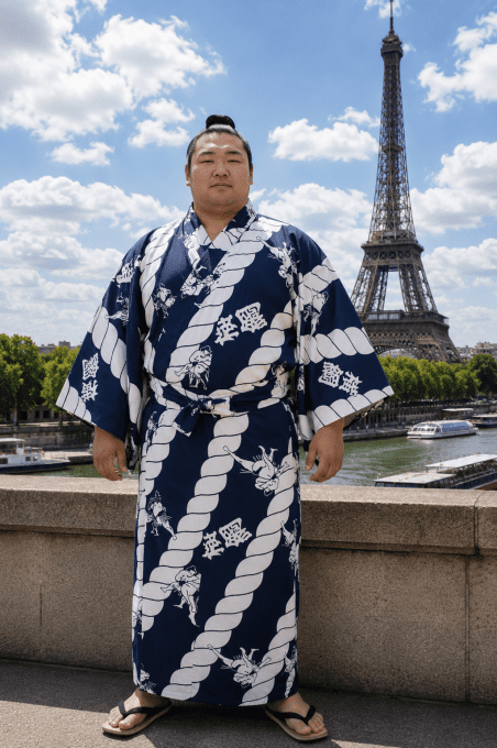 Yukata homme - Lutteur japonais SUMO - Made in Japan