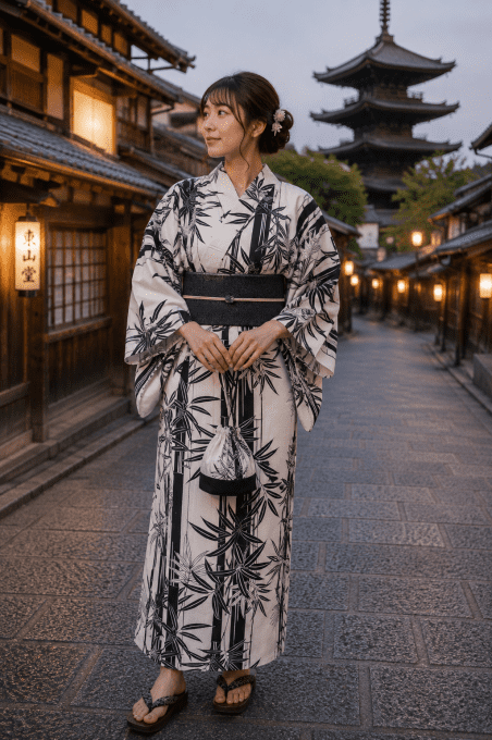 Yukata Bambou femme