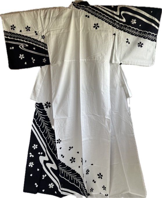 Yukata japonais femme Odori Sakura Fuji Sakura  - Taille 165cm Made in Japan