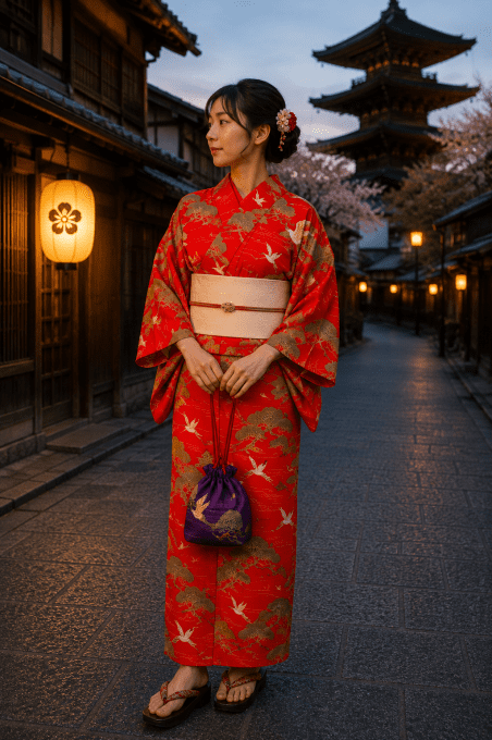 Yukata Tsuru Matsu femme