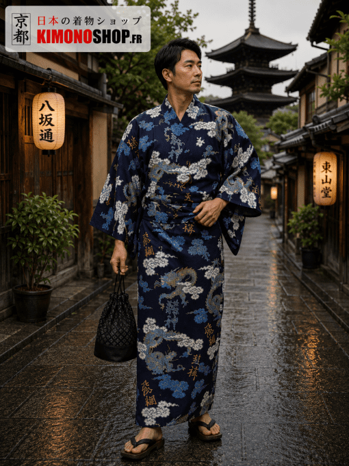 Yukata Unryu Moji homme