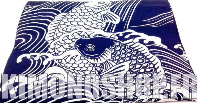 Yukata Koi homme Taille L/60" (170~180cm) Fabrication a Kyoto Japon 