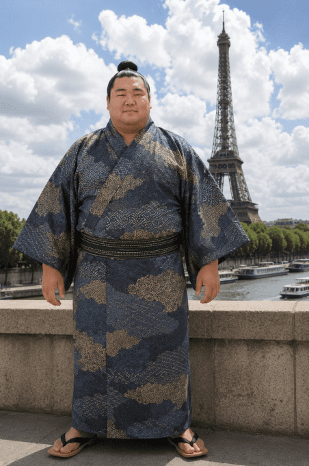Yukata Kumo Tori Komon homme