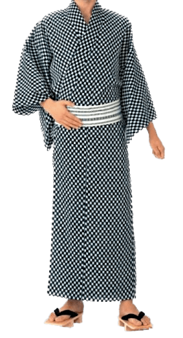 Yukata Odori Ichimatsu coton bleu homme  