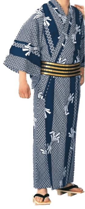 Yukata Odori Tabane Noshi bleu marine homme