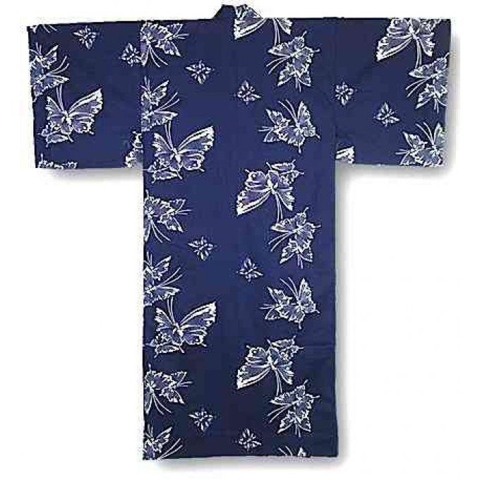 Happi Chou papillon bleu marine femme "Made in Japan"