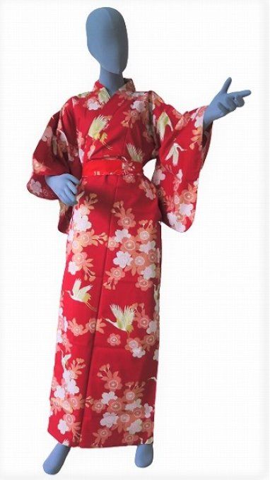 Yukata Sakura Tsuru femme  