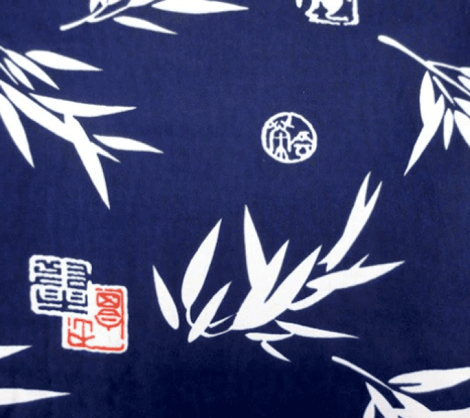 Yukata Homme Sasa Ni Hanko Made in Japan 