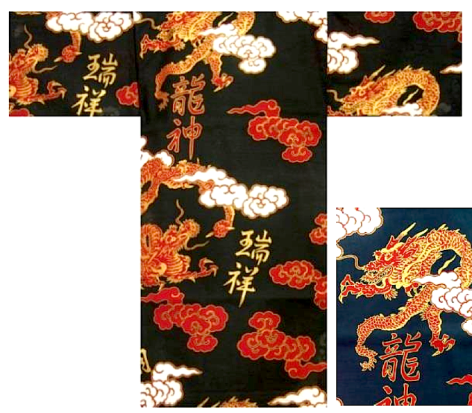 Yukata UnRyu Moji Garçon 35inch "Made in Japan" 