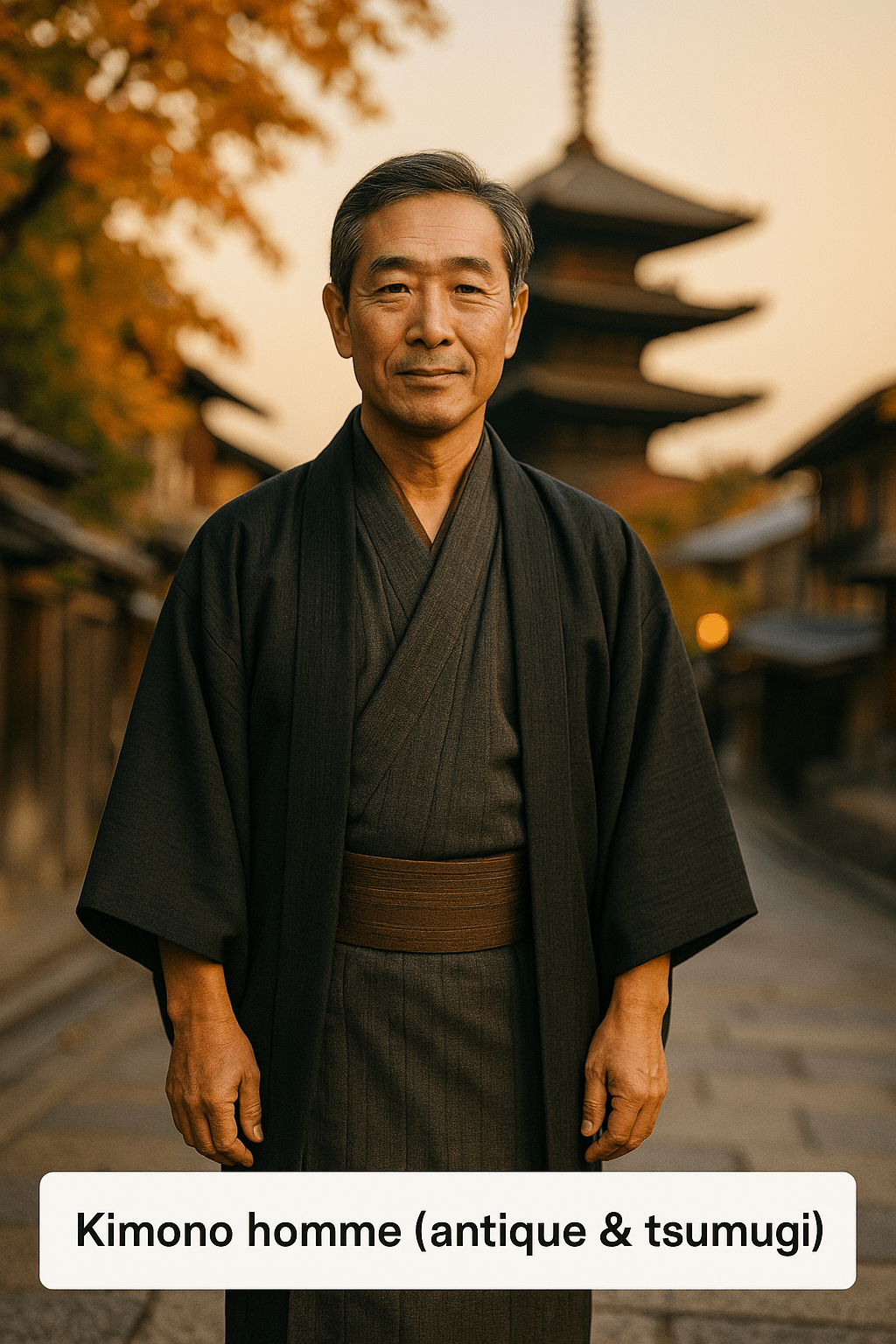 Kimono homme (antique & tsumugi)
