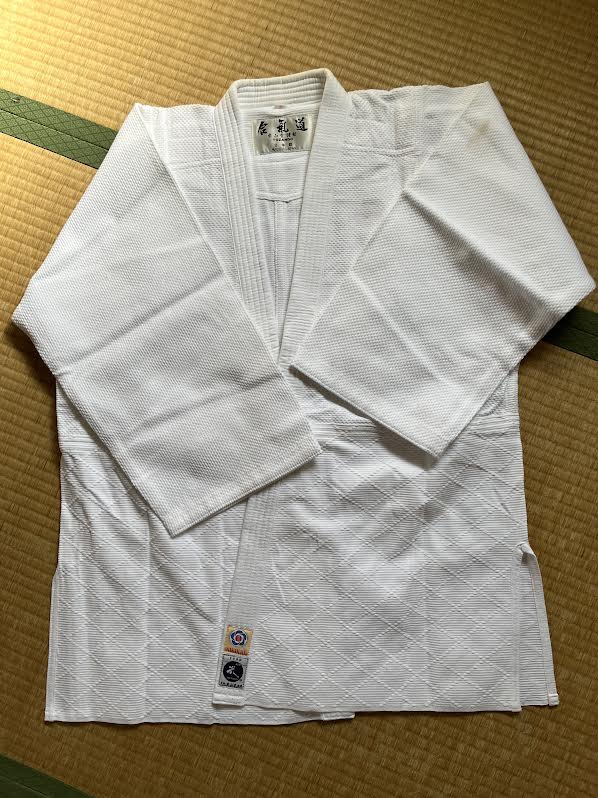 Luxe Veste Aikido Gi coton blanchi Sashiko Double épaisseur [ Do] Tozando Taille 4